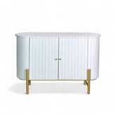 Kraft Bazaar Oval Sideboard (S) in Decu White 120x40x80Cm